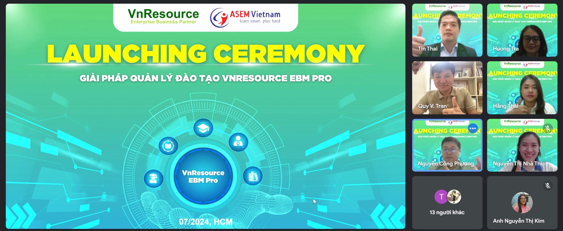 Anh Ngữ Quốc Tế ASEM VIETNAM thực hiện chuyển đổi số toàn diện công tác quản lý đào tạo với giải pháp VnResource EBM Pro